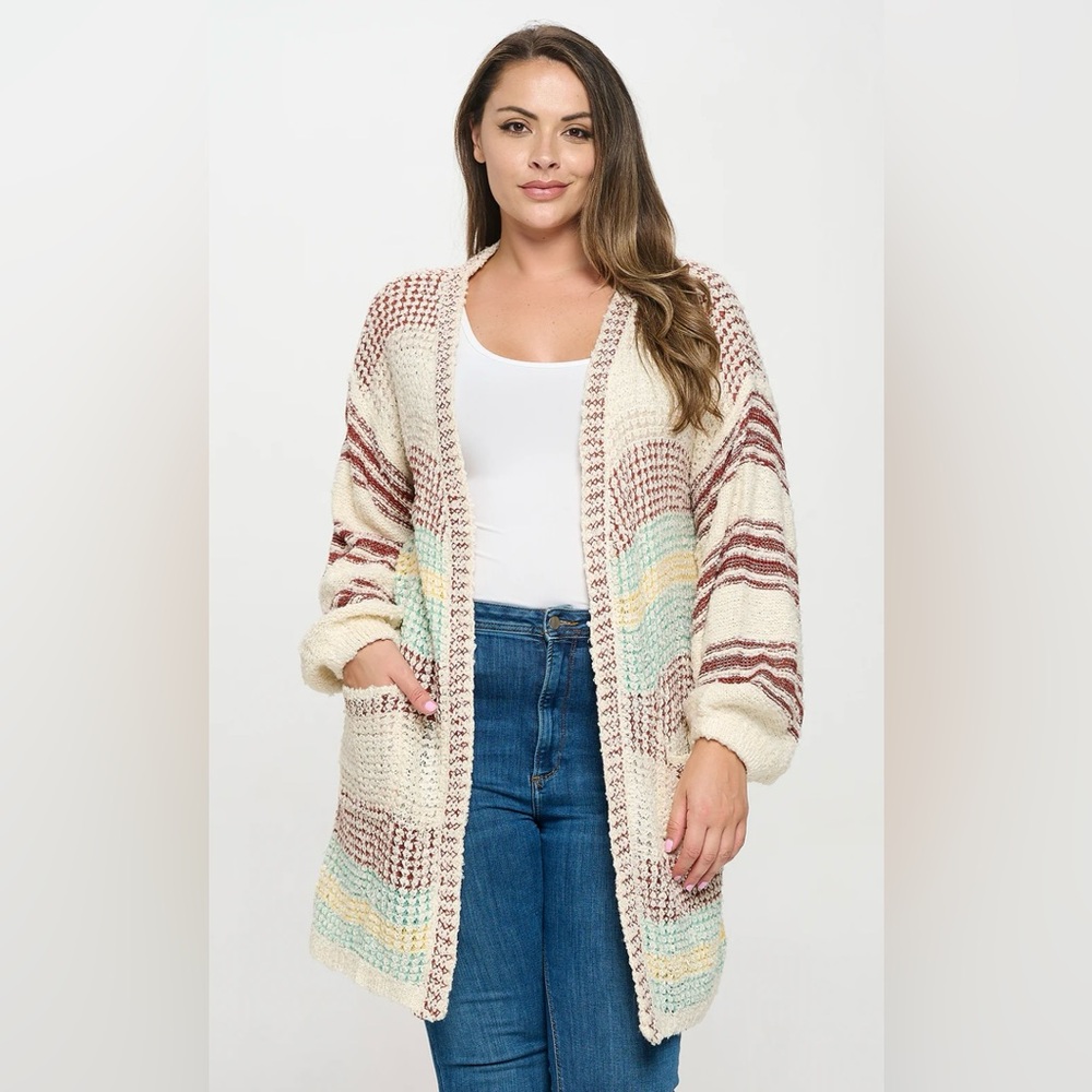 Cozy Multicolor Knit Cardigan